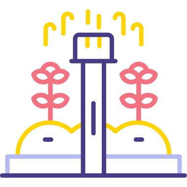 Bir bitki simgesinin vektör illüstrasyonu