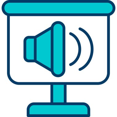 ses hoparlör simgesi vektör çizim