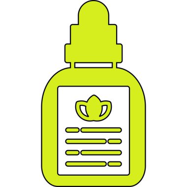 Şişe zeytinyağı simgesi, anahat stili ile