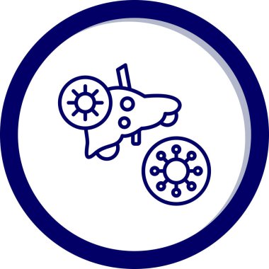 Araç tekeri simgesinin vektör illüstrasyonu