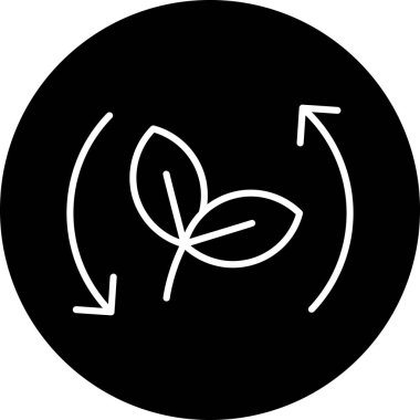 Bir yaprağın siyah simgesinin vektör çizimi