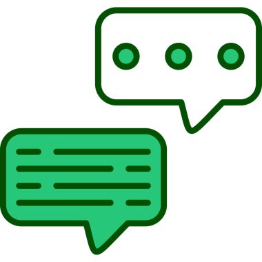 Sohbet balonu simgesi, vektör illüstrasyonu