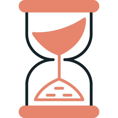 Cam kum saati ikonu. Web için kum saati vektör simgelerinin özet çizimi