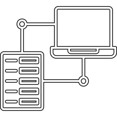 Sunucu vektör illüstrasyon tasarımlı bilgisayar ağı