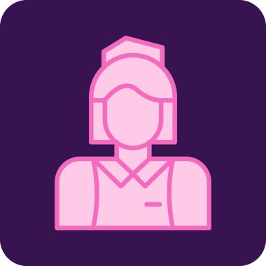 Hemşire simgesi, vektör illüstrasyon tasarımı