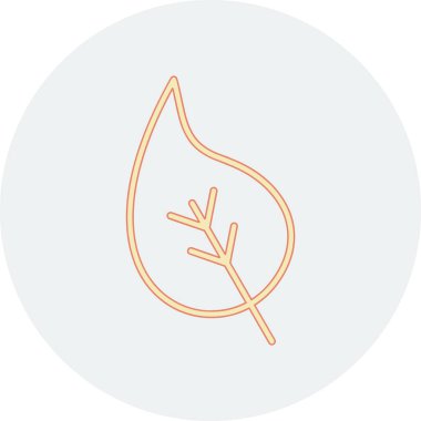 Benzersiz Yaprak Vektör Satırı Simgesi