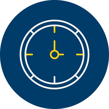 Alarm saati düz yuvarlak vektör simgesi kolayca değiştirebilir ya da düzenleyebilir