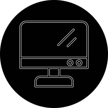 Web simgesi, vektör illüstrasyonunu izle