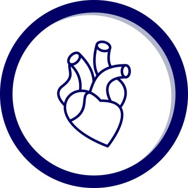 kalp elleri yuvarlak vektör simgesi