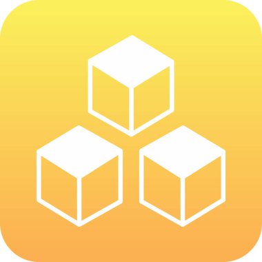 vektör cube simgeler kümesi