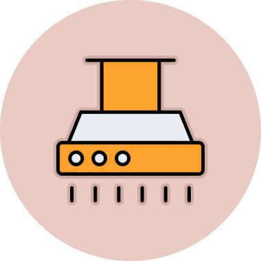 Mutfak fırını vektör simgesi modern basit vektör illüstrasyonu