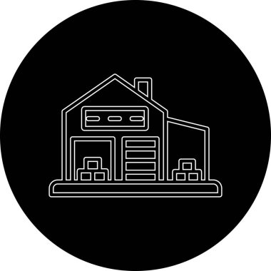 Modern yapı simgesinin vektör illüstrasyonu