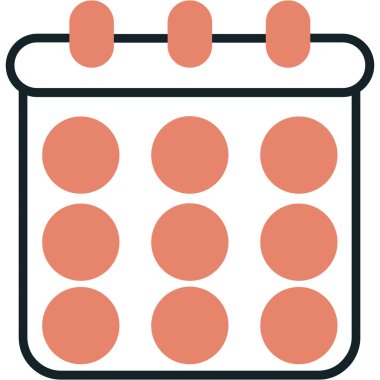 Takvim simgesi vektör illüstrasyonu