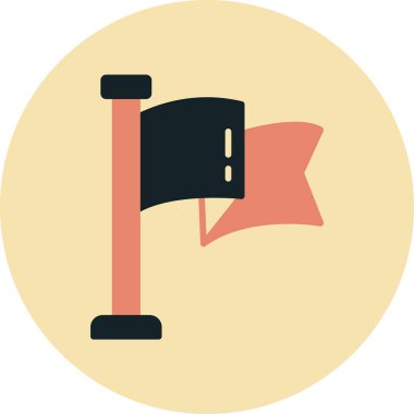 Bayrak. Web simgesi basit illüstrasyon