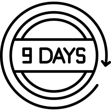 vektör biçiminde sekiz simge, siyah