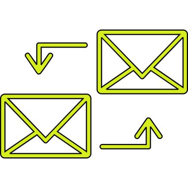 vektör - posta simgeleri kümesi.