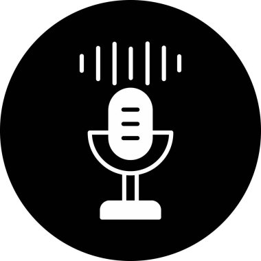 Mikrofon. Web simgesi basit tasarım