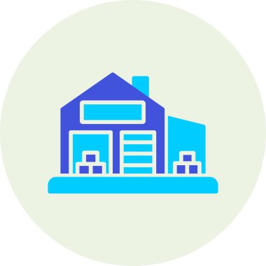 Bina. Web simgesi basit illüstrasyon