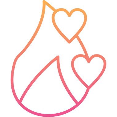 aşk kalp simgesi beyaz arkaplanda izole edilmiş modaya uygun düz stil.