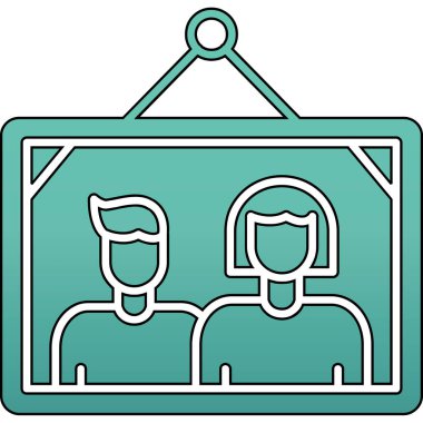 çift simge vektör illüstrasyonu