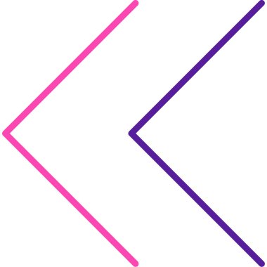 Sol yön ok simgesi ana hat biçiminde