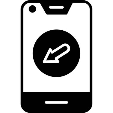 Akıllı telefon. Web simgesi basit illüstrasyon