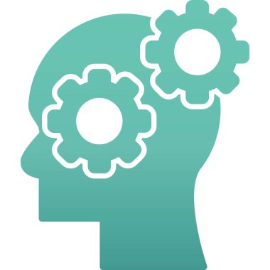 Beyin. Web simgesi basit illüstrasyon