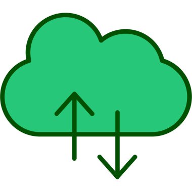 Bulut. Web simgesi basit illüstrasyon