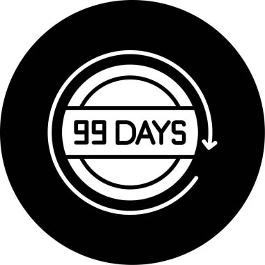 9 gün kaldı, basit vektör illüstrasyonu