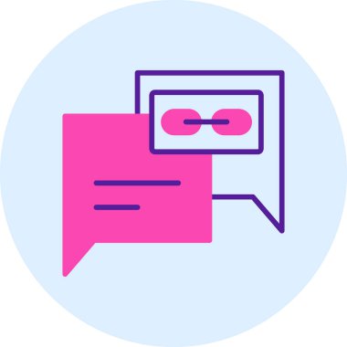 Konuş. Web simgesi basit illüstrasyon