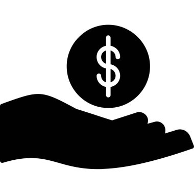 siyah arka plan üzerine dolar simgesi