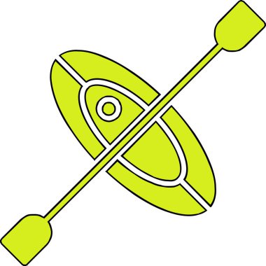 Çizgi film kürek simgesinin vektör çizimi