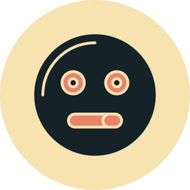 Gülümseyen bir yüzün düz simgesi