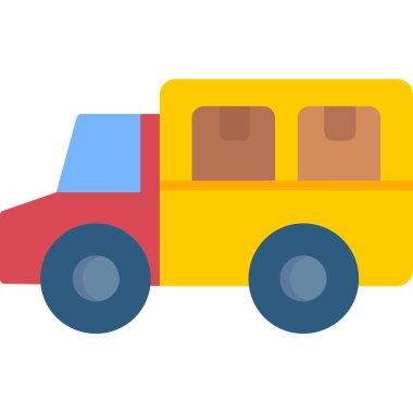 Düz stil araba dağıtım simgesi