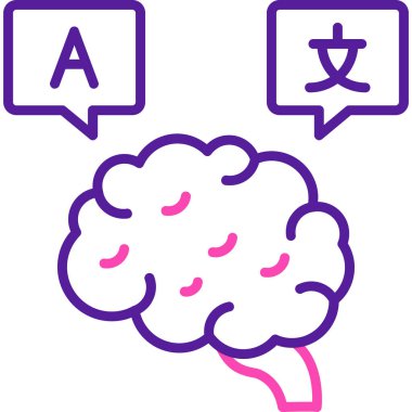 Beyin. Web simgesi basit tasarım