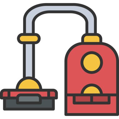 Elektrik süpürgesi ikon vektör illüstrasyonu