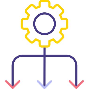 dişli simgesinin vektör illüstrasyonu