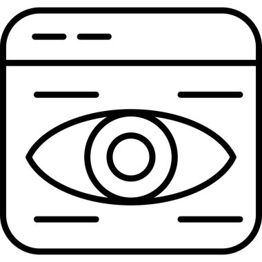 Göz. Web simgesi basit illüstrasyon