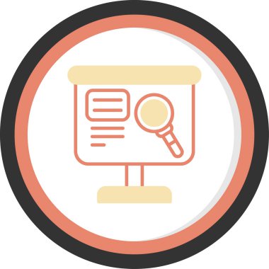 arama vektörü düz renk simgesi