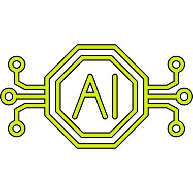 Modern bir soyut simgenin vektör devresi