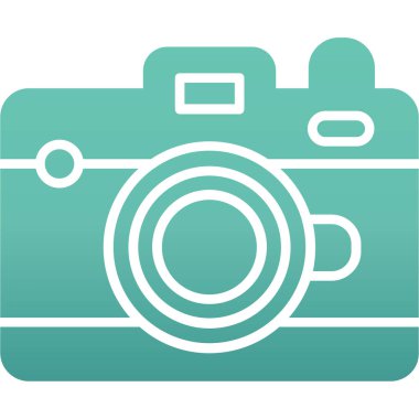 Kamera simgesi. Vektör illüstrasyonu