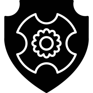 kalkan ikon vektör illüstrasyonu