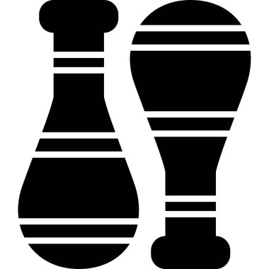 Bowling pin ikonu vektör illüstrasyonu