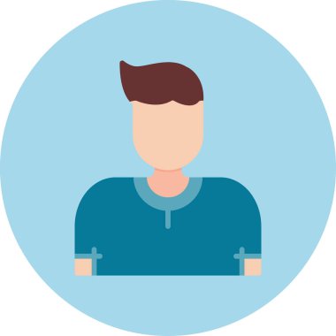 iş adamı avatar simgesi, düz biçim tasarımı, vektör illüstrasyonu