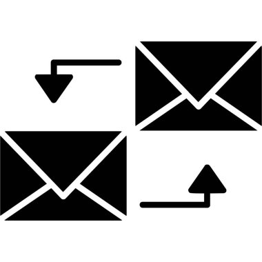 e-posta pazarlama kabartma vektör simgeleri