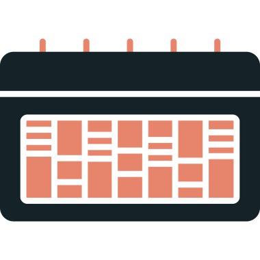 Takvim simgesinin vektör illüstrasyonu