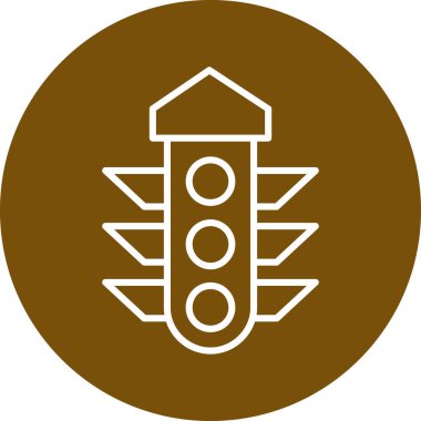 Bir yol simgesinin vektör illüstrasyonu