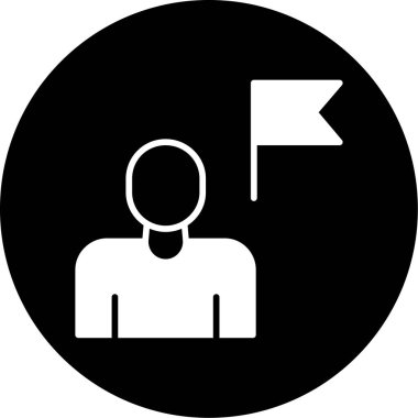 İşaret simgesi olan bir kişinin vektör illüstrasyonu