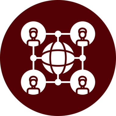 İş insanları simgesinin vektör illüstrasyonu