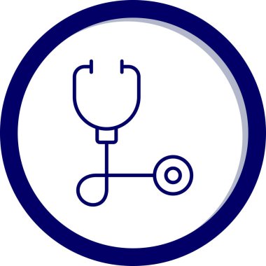 stetoskop ikonu vektör illüstrasyonu